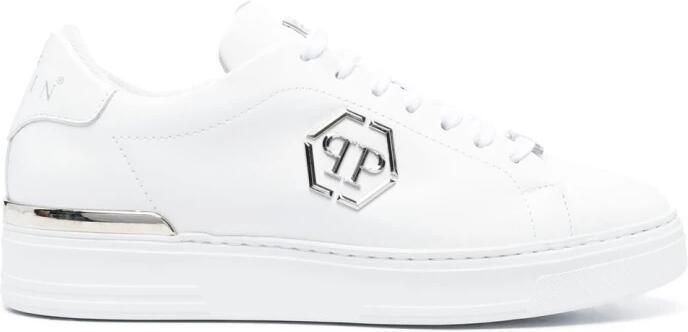 Philipp Plein Hexagon Low-Top Leren Sneakers