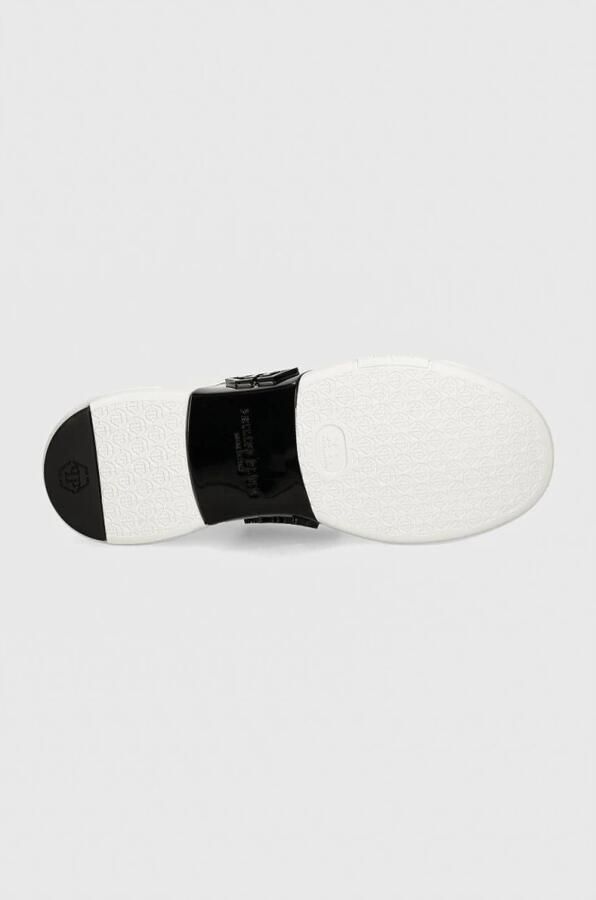 Philipp Plein Hexagon Lo-Top Sneakers Effen Vetersluiting White - Foto 6
