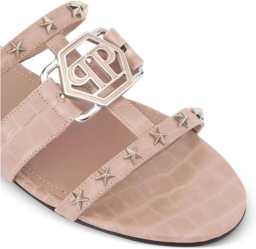 Philipp Plein Hexagon Star-Detail Flat Sandals - Foto 2