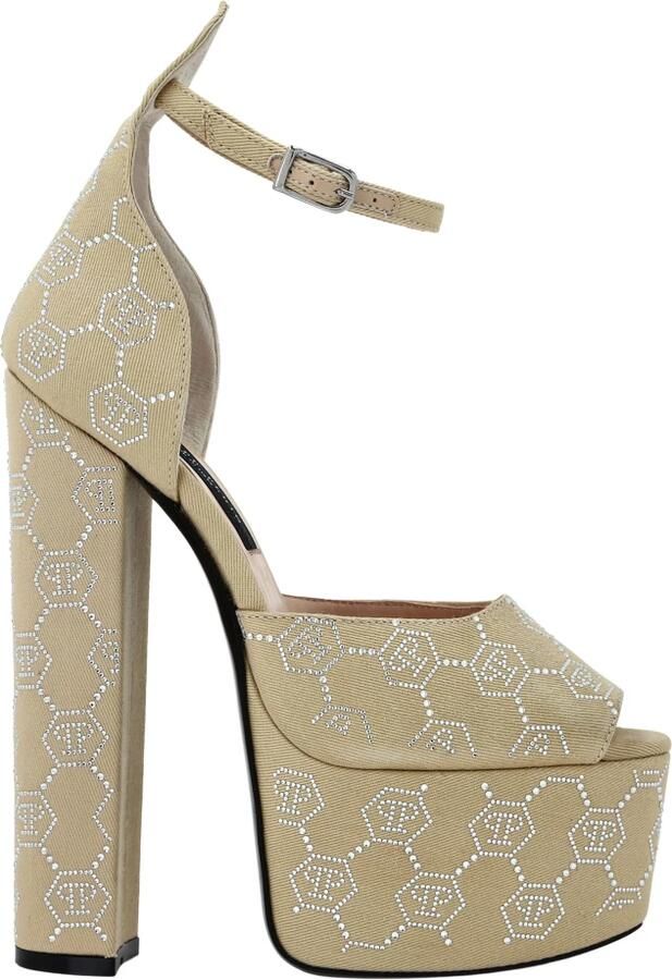 Philipp Plein High Heel Sandals Monogram