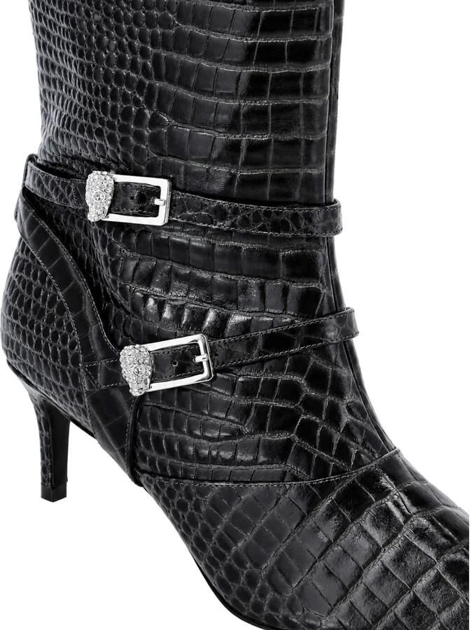 Philipp Plein Laaghakige Laarsjes met Bandjes Cocco Print - Foto 2