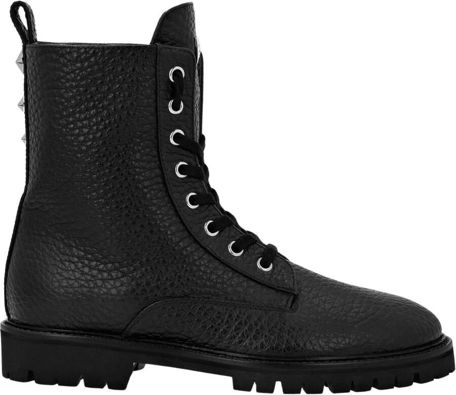 Philipp Plein Leren Laarzen Laag Plat Sterren Studs