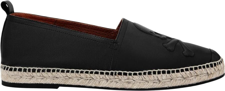 Philipp Plein Leather Espadrillas Skull