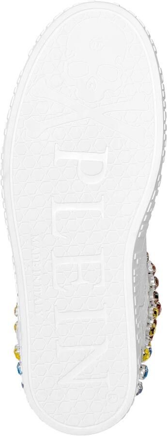 Philipp Plein Leather Hi-Top Sneakers Crystal