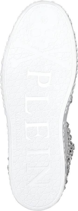 Philipp Plein Leather Hi-Top Sneakers Crystal - Foto 2