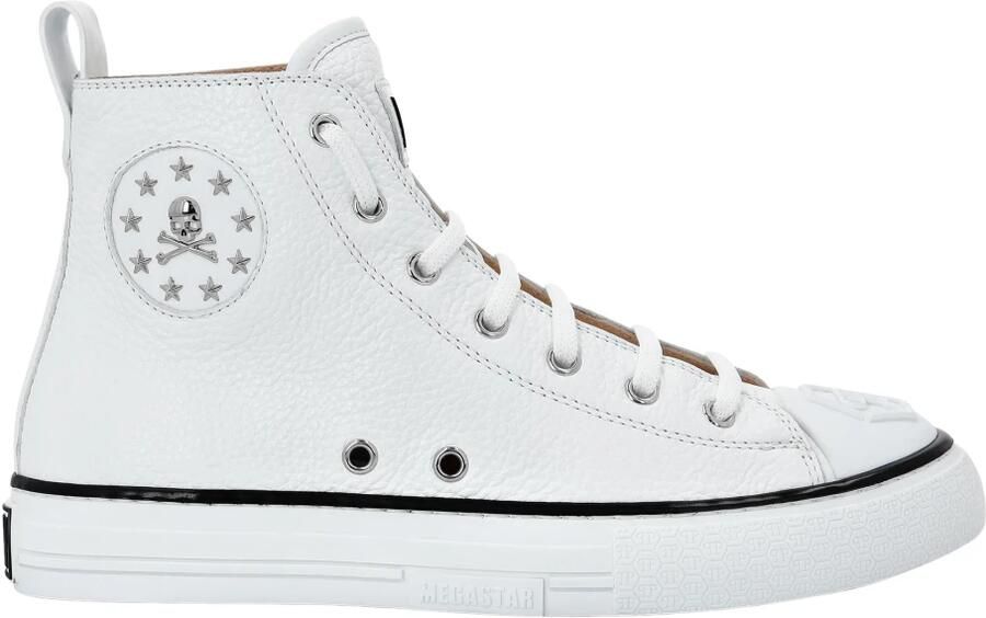 Philipp Plein Leather Hi-Top Sneakers Megastar