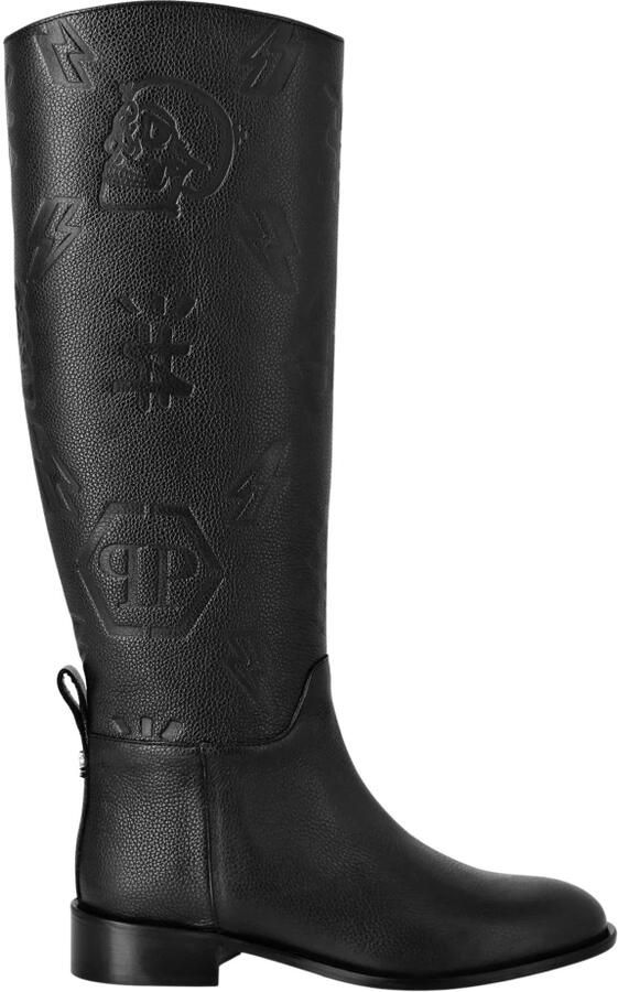 Philipp Plein Leather Lo-Heels Mid Boots Monogram - Foto 2