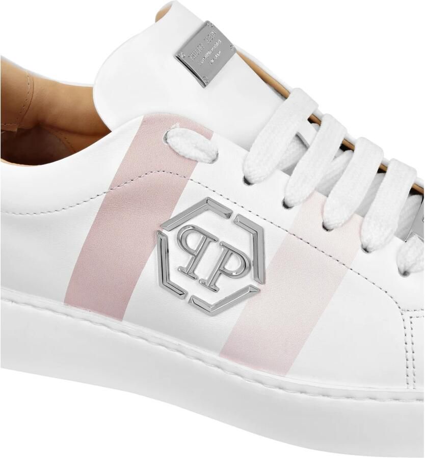 Philipp Plein Leather Lo-Top Sneakers Hexagon