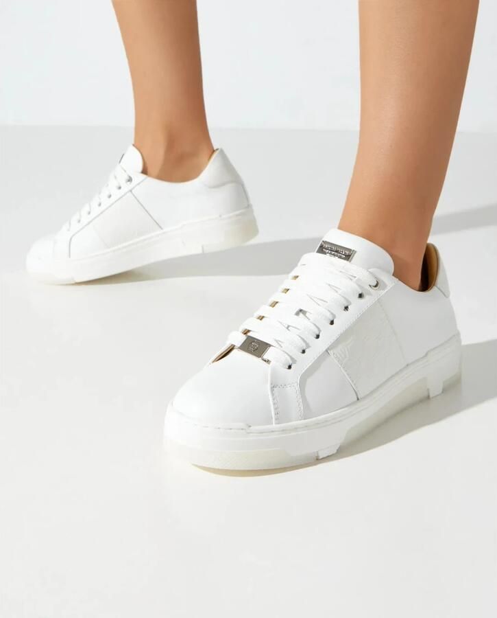 Philipp Plein Leather Lo-Top Sneakers Monogram - Foto 2