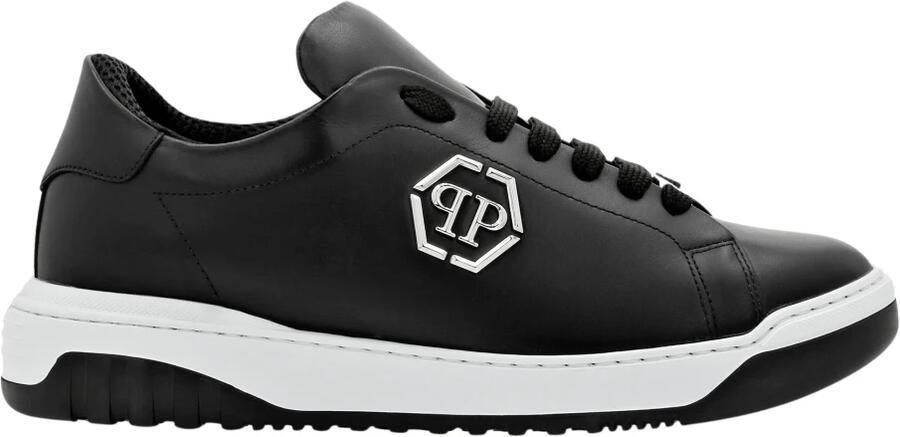 Philipp Plein Leather Lo-Top Sneakers Skull&Bones