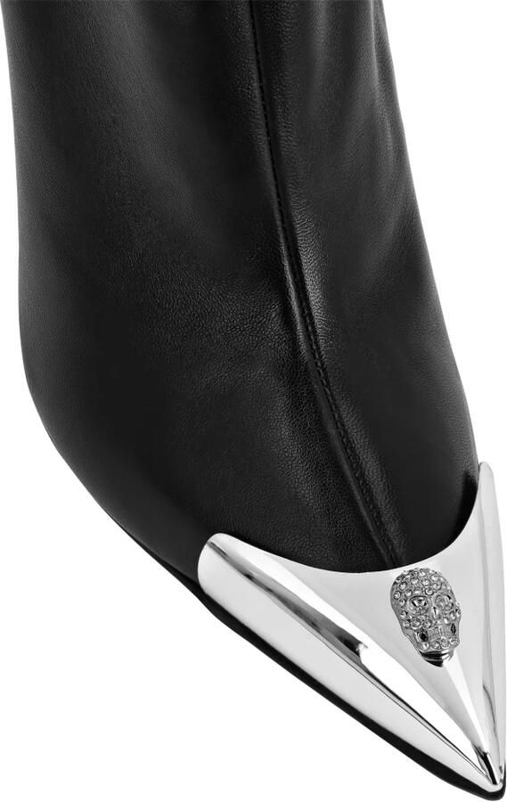 Philipp Plein Leren Laarzen Hoge Hakken Mid Skull - Foto 2