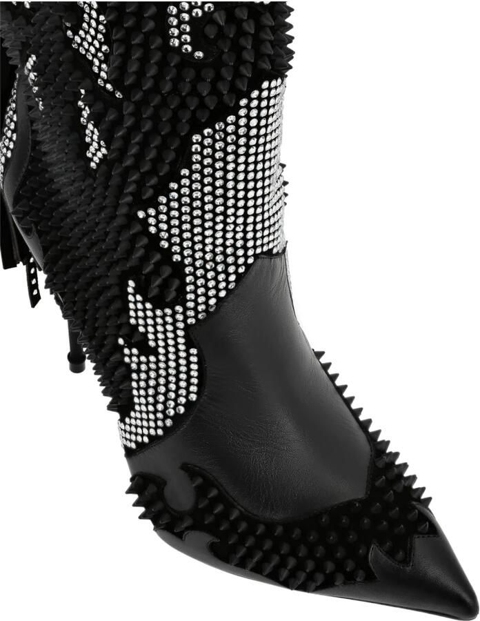 Philipp Plein Leren Laarzen Lage Hakken Hoge Cow - Foto 2