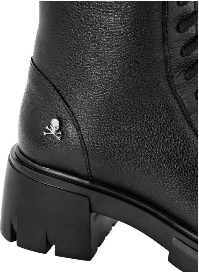 Philipp Plein Leren Lage Platte Laarzen