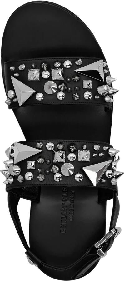 Philipp Plein Leren Sandalen Studs