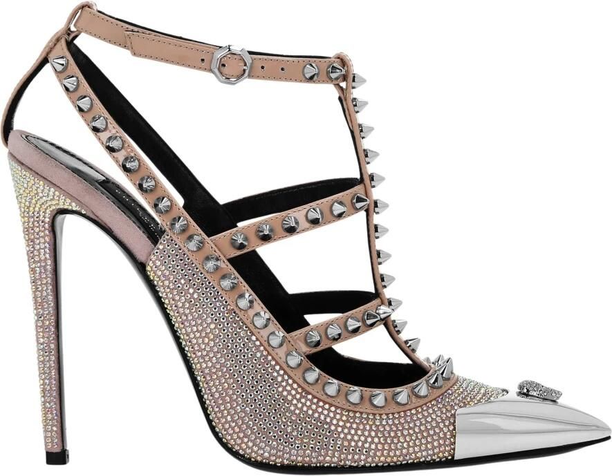 Philipp Plein Leren Strass Sandalen met Hoge Hak - Foto 2