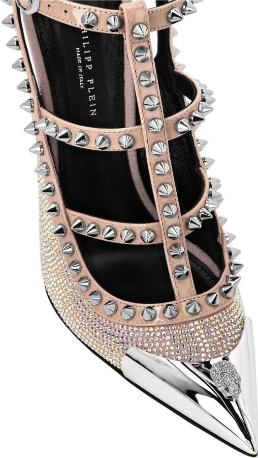 Philipp Plein Leren Strass Sandalen met Hoge Hak