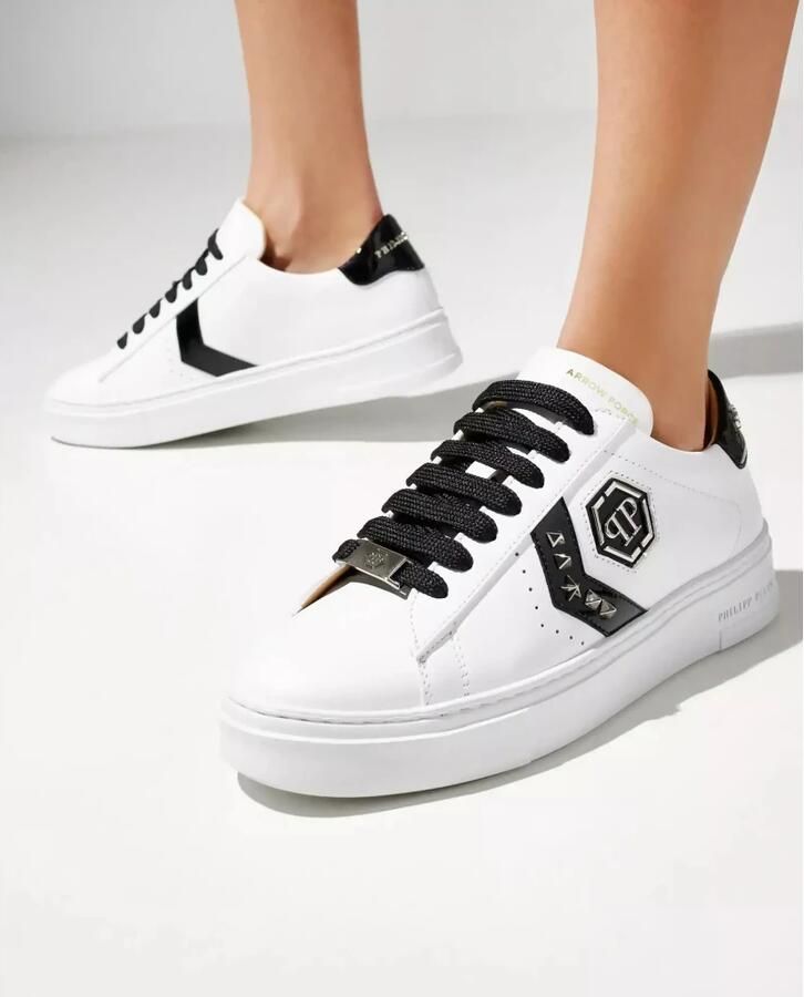 Philipp Plein Lo-Top Leather Arrow Force Studs Sneakers - Foto 2