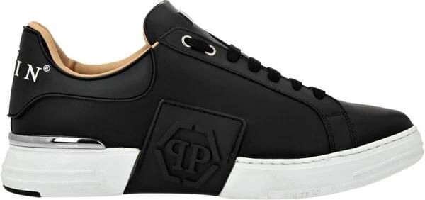 Philipp Plein Witte Sneakers Regular Fit Geschikt voor alle temperaturen 100% Leer White Heren - Foto 6