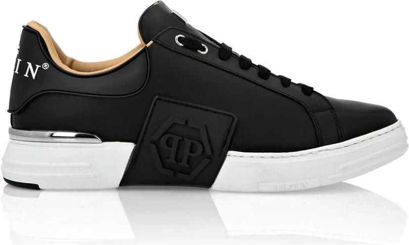 Philipp Plein Witte Sneakers Regular Fit Geschikt voor alle temperaturen 100% Leer White Heren - Foto 3