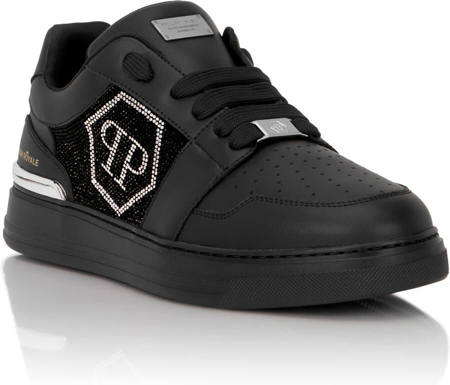 Philipp Plein Sneakers laag 'Hexagon' zwart zilver