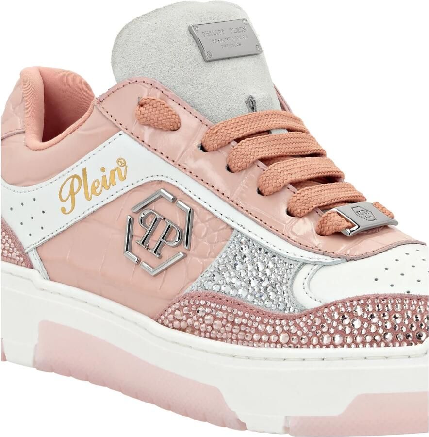 Philipp Plein Lo-Top Sneakers Mix Strass Cocco - Foto 2