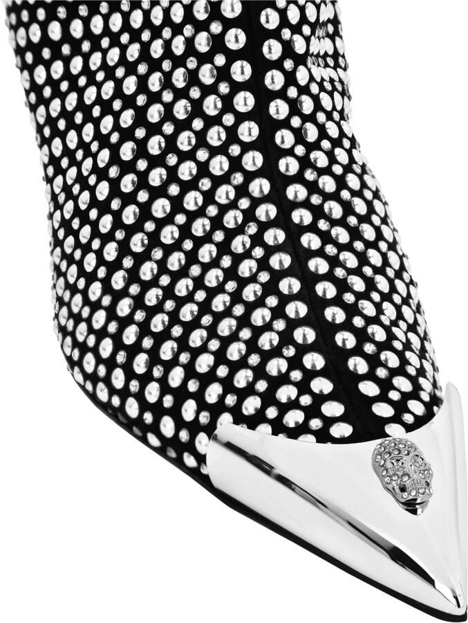 Philipp Plein Low Heel Enkellaarsjes Studs and Strass Skull - Foto 3