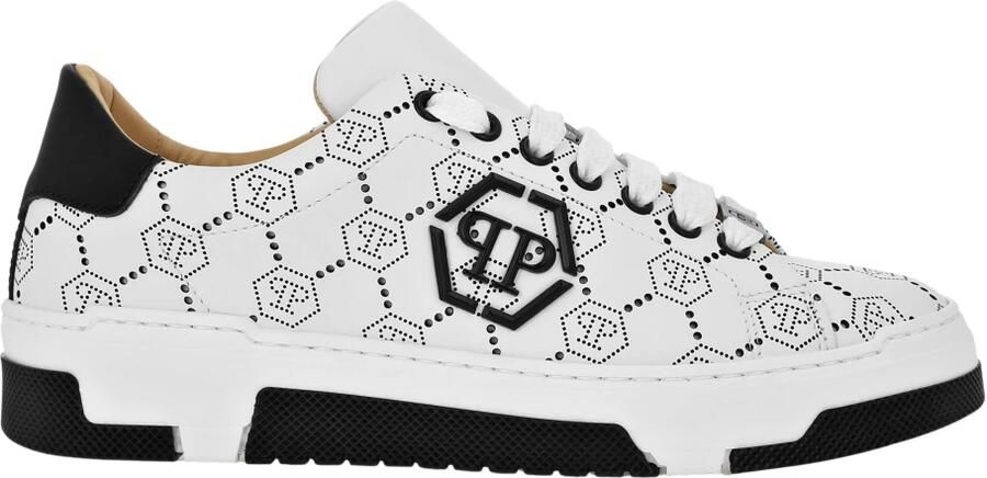 Philipp Plein Low Top Leather Sneakers Matte Monogram