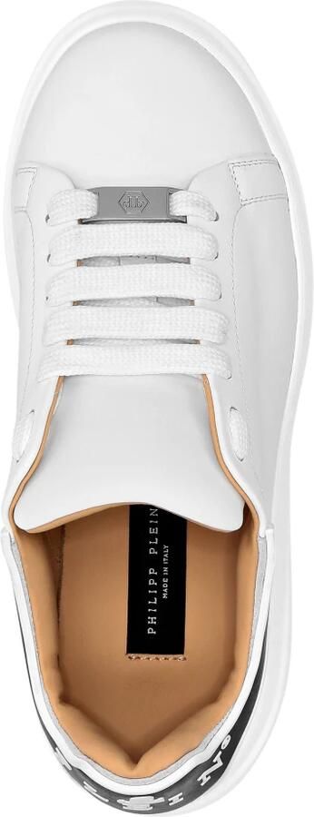 Philipp Plein Iconische Monogram Leren Sneakers met Gestructureerde Zool White - Foto 5