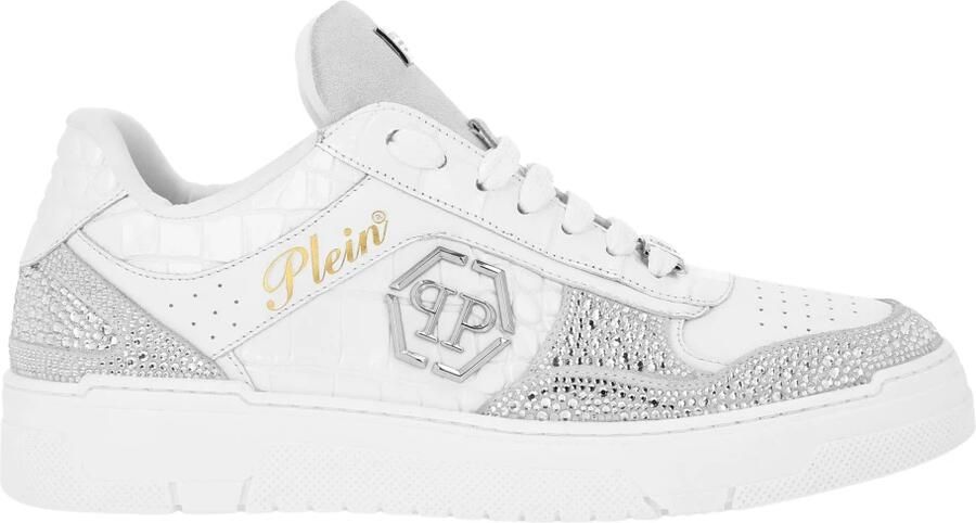 Philipp Plein Low Top Sneakers Mix Strass Cocco