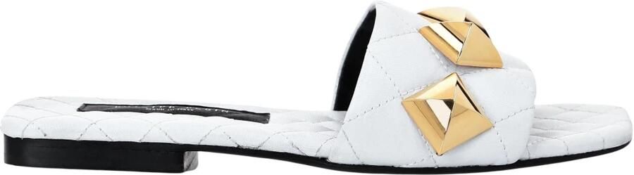 Philipp Plein Matelassè Sandalen Platte Noppen