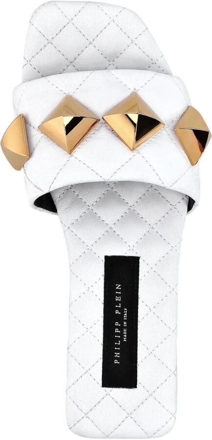 Philipp Plein Matelassè Sandalen Platte Noppen - Foto 2