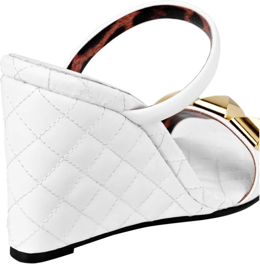 Philipp Plein Matelassé Wedge Sandals