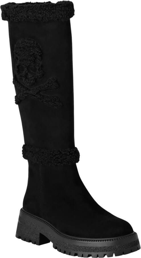 Philipp Plein Mid Flat Boots Skull & Bones - Foto 2