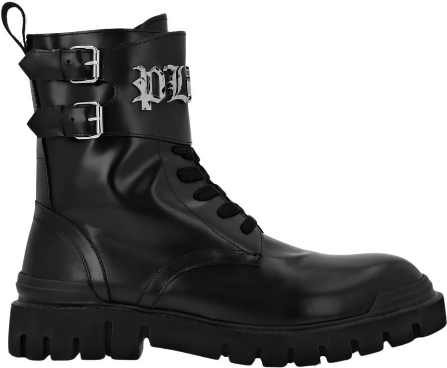 Philipp Plein Mid Flat Gothic Plein Boots