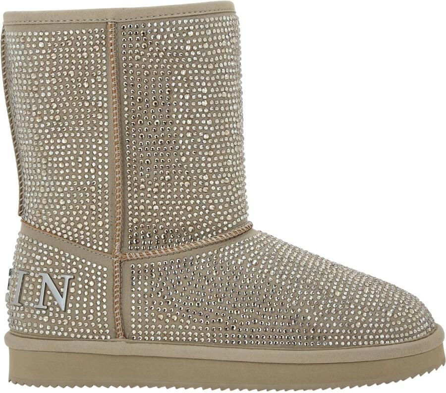 Philipp Plein Boots donkerbeige zilver