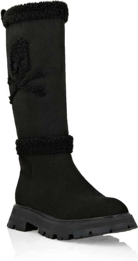 Philipp Plein Mid Flat Laarzen Skull Bones - Foto 3