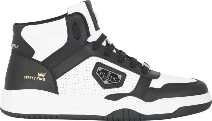 Philipp Plein Sneakers hoog 'Street' zwart wit