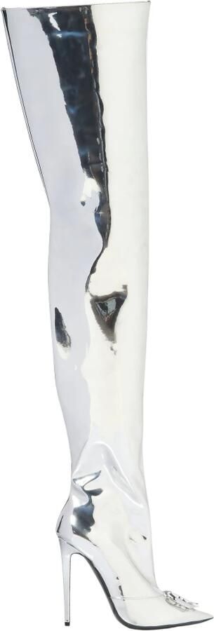 Philipp Plein Mirror Boots Hi-Heels Overknees Gothic