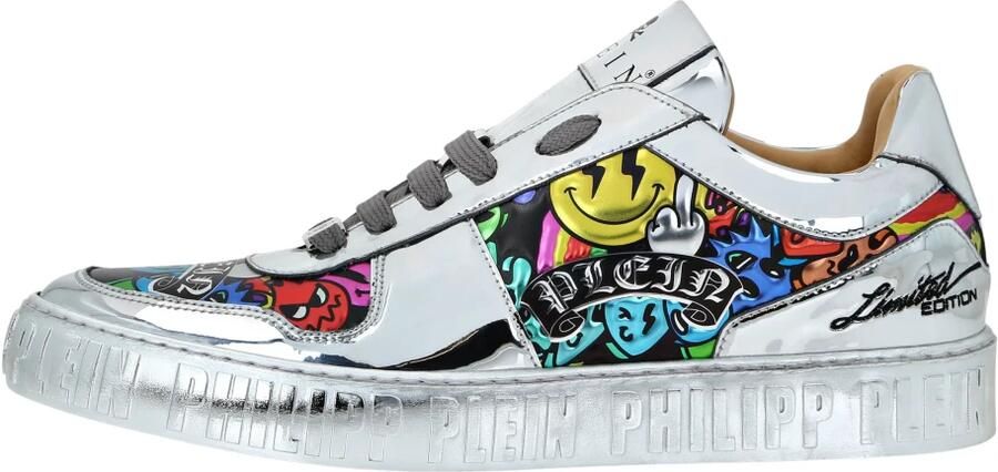Philipp Plein Mirror Leather Lo-Top Sneakers Smile - Foto 2