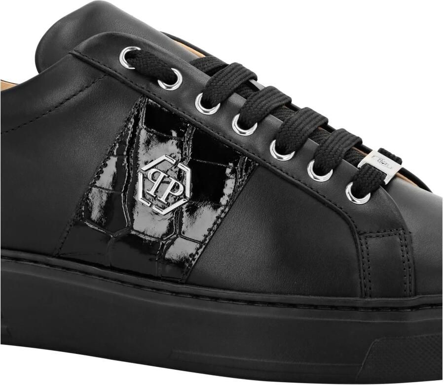 Philipp Plein Mix Leather Lo-Top Sneakers Hexagon - Foto 2
