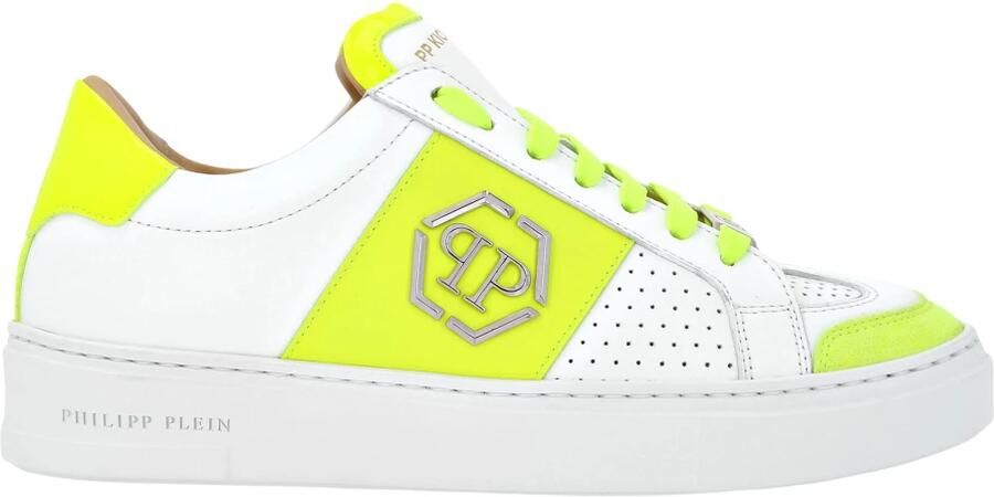 Philipp Plein Wit-gele Lo-Top PP Kicks sneakers White Dames - Foto 2