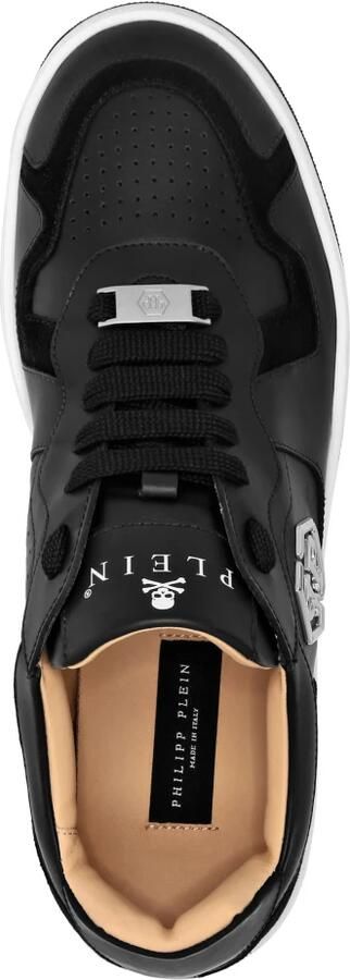 Philipp Plein Mix Leather Lo-Top Sneakers