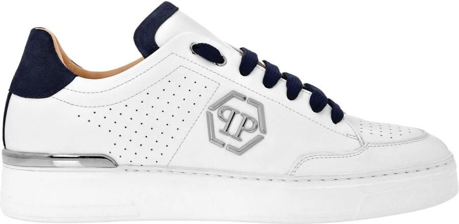 Philipp Plein Mix Leather Lo-Top Sneakers