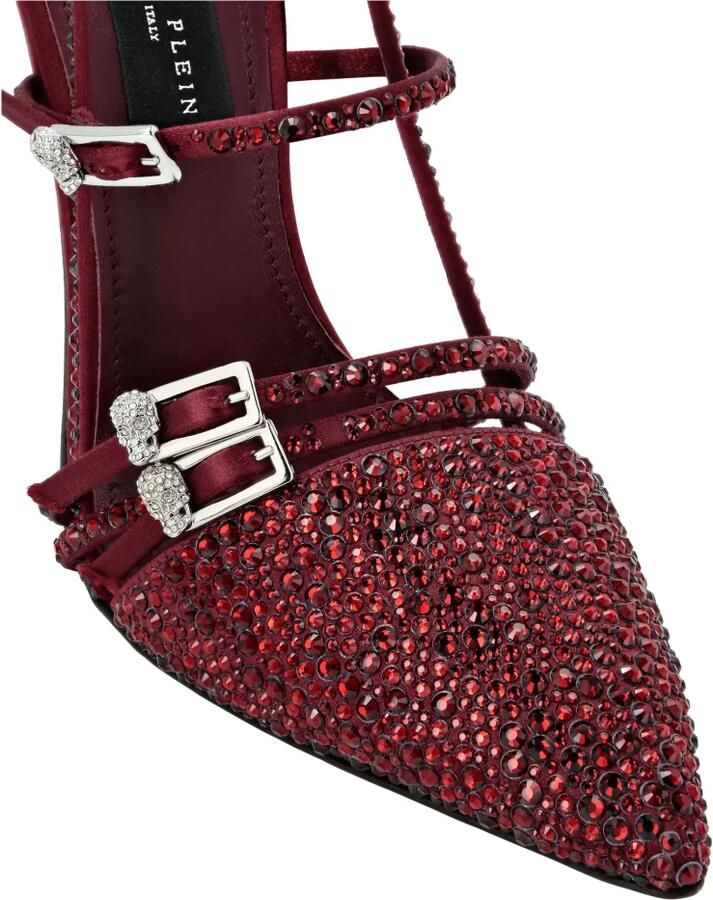 Philipp Plein Multi-Strap High-Heel Slingbacks 12 Mix Strass - Foto 2