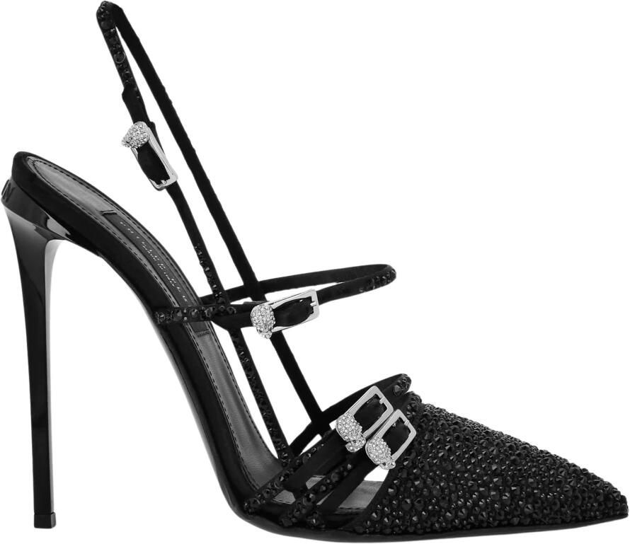 Philipp Plein Multi-Strap High-Heel Slingbacks 12 Mix Strass