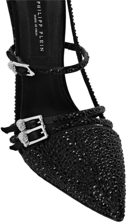 Philipp Plein Multi-Strap High-Heel Slingbacks 12 Mix Strass - Foto 3