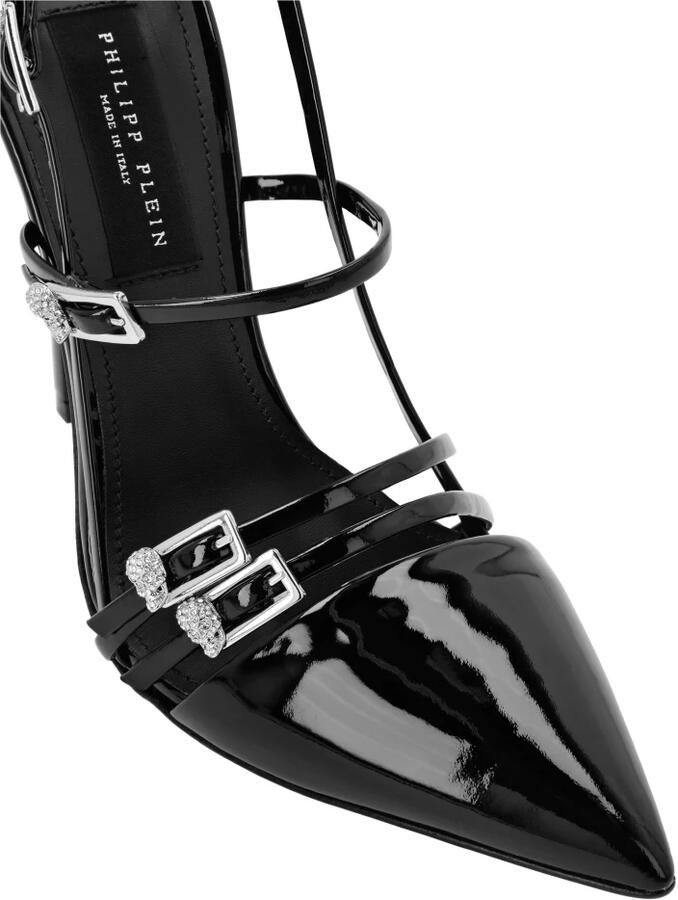 Philipp Plein Multi-Strap High-Heel Slingbacks 12 Skull - Foto 3