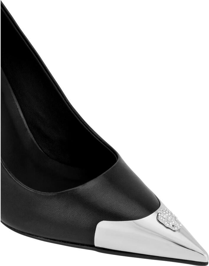 Philipp Plein Nappa Decollete Hi-Heels Pump H105 Skull Toe - Foto 4