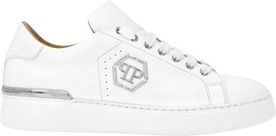 Philipp Plein Nappa Leather Lo-Top Sneakers Hexagon - Foto 2