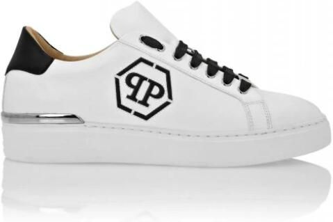 Philipp Plein Nappa Leather Lo-Top Sneakers Hexagon - Foto 3